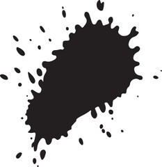 Abstract Black Ink Splash: High-Resolution Vector Graphic, Dramatic, Expressive Design Element.
