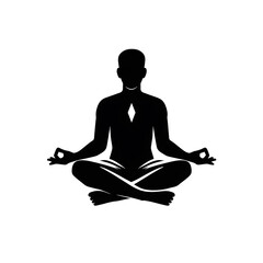 Meditative figure in lotus position diamond chest