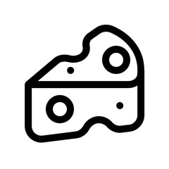 cheese block icon with line style, perfect for user interface projects