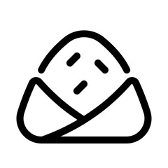 tuna onigiri icon with line style, perfect for user interface projects