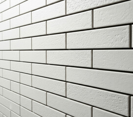 Brick wall background white tile