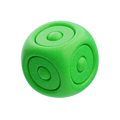 3D Plastic Resin Abstract Green Spiky Sphere