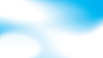 Colorful abstract background with white and blue color, halftone effect, dot pattern. Vector illustration.