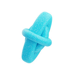 3D Plastic Resin Abstract Blue Layered Block