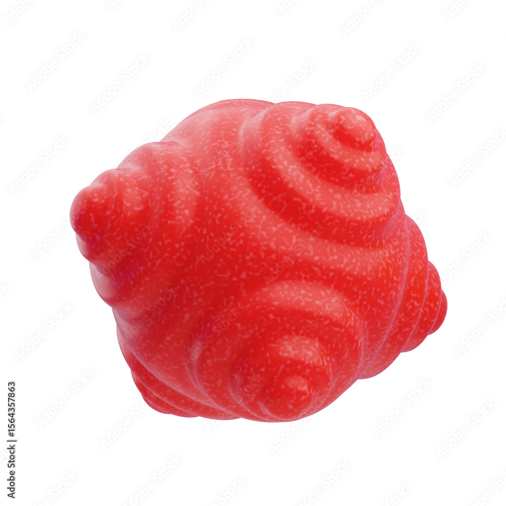 Poster 3d plastic resin abstract red open frame cube
