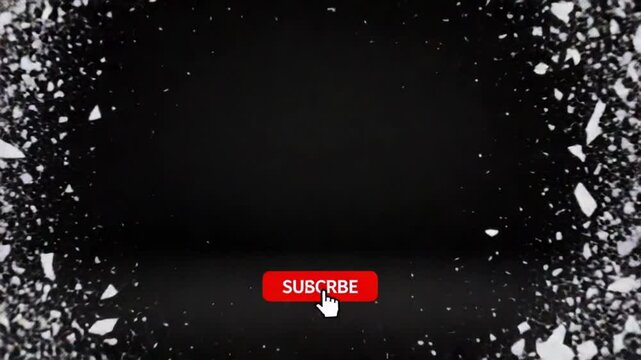 Dynamic youtube subscribe button animation with snow explosion effect for channel promotion - Powered by Adobe