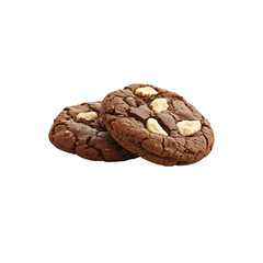 Obraz premium Delicious chocolate chip cookies, isolated and ready to be a sweet snack or dessert with coffee