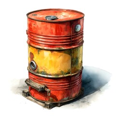 barrel with drum isolated