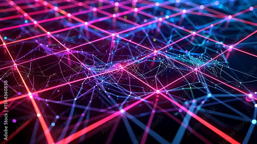 Poster abstract digital network visualization