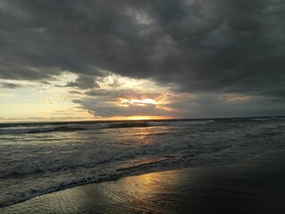 Beautiful landscape photography on the beach at golden hour sunset.
Dramatic sea sunset with...