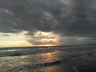 Beautiful landscape photography on the beach at golden hour sunset.
Dramatic sea sunset with...