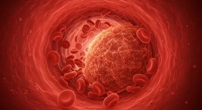 World Stroke Day Blood Clot in Artery Microscopic View of Thrombosis