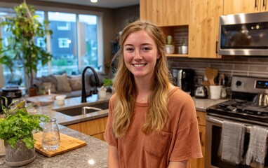 Young woman in a kitchen