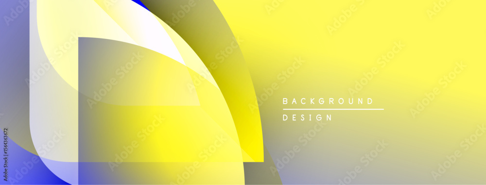 Poster abstract yellow design. gradient layers create modern visual effect. minimalist composition, suitabl