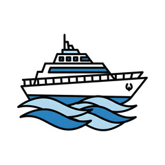 Obraz premium Luxury yacht illustration