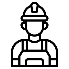 Worker Icon, Line style icon vector illustration, Suitable for website, mobile app, print, presentation, infographic and any other project.