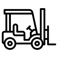 Forklift Icon, Line style icon vector illustration, Suitable for website, mobile app, print, presentation, infographic and any other project.