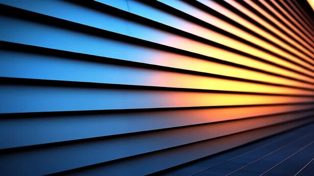 Parallel, blue-to-orange, fading bands