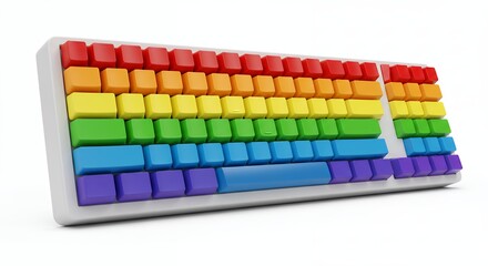 Colorful rainbow keyboard