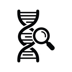 DNA analysis icon, genetic research, scientific study, biotechnology, forensic examination
