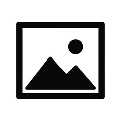 Picture frame icon, image gallery, photo placeholder, digital art display, visual content