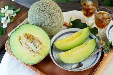 茨城の青肉メロン4