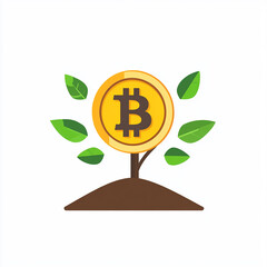 Bitcoin Cryptocurrency Growth Concept made with generative AI