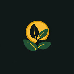 green leaf vector illustration made with generative AI
