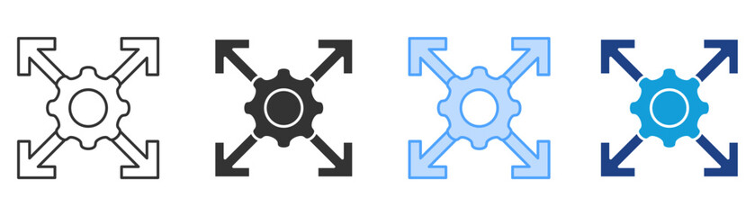 Obraz premium Impact Icon Set Multiple Style Collection