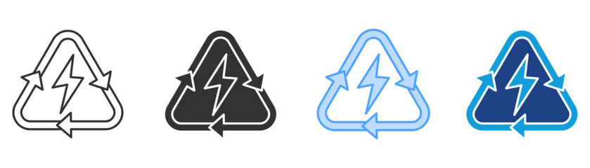 Renewable Energy Icon Set Multiple Style Collection