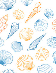 seamless pattern with shells