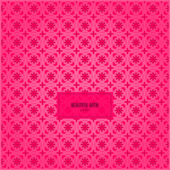 beautiful batik pattern with gradient pink color style for cute pattern background
