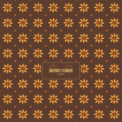 simple abstract flowers pattern with gradient brown style colors dominant