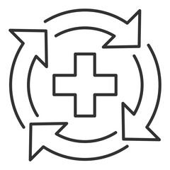Recovery Outline Icon Element For Design