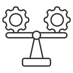 Stability Outline Icon Element For Design