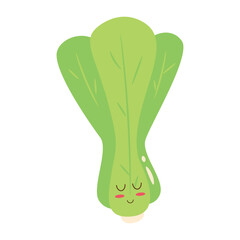 Cute Bok Choy Cartoon Character Illustration