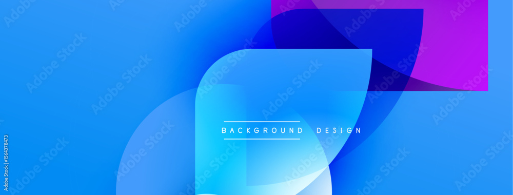 Poster abstract blue background. overlapping shapes create dynamic visual effect. modern design elements pr