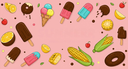 seamless background with chocolate candies
