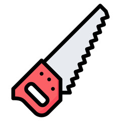 Hand Saw Icon, Filled Line style icon vector illustration, Suitable for website, mobile app, print, presentation, infographic and any other project.