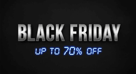 Black friday deals up to seventy percent off limited time only shop now best prices online sale event editable vector illustration