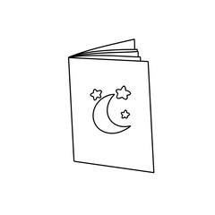 A book with a moon and stars on the cover