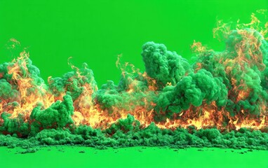 Green screen explosion