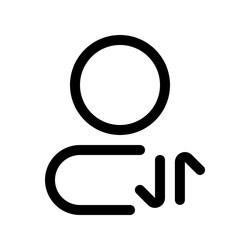 transfer user icon with line style, perfect for user interface projects