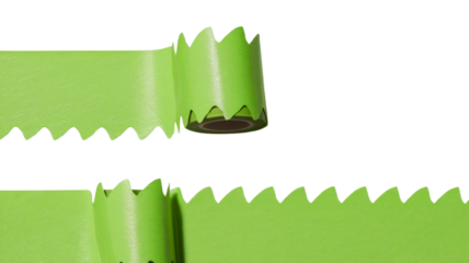 Green Zigzag Craft Paper Rolls Minimalist Decorative Supply Icon