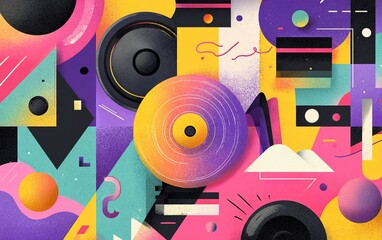Electronic music festival minimal poster design. Vector illustration. High quality