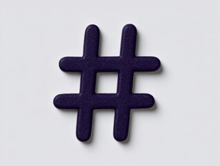 Obraz premium stylish minimalist hashtag icon: perfect flat outline design for centered social media posts, ideal for sport interior posters or modern digital marketing graphics!