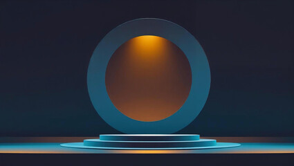 Beautiful empty podium, display stage