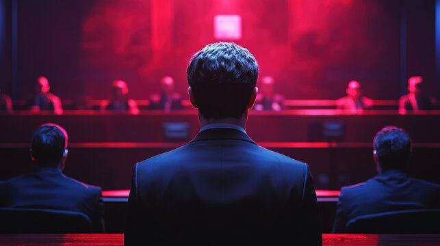 An AI-powered lie detector being fooled by criminals in court