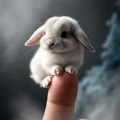 A little life on top of a finger손가락 위에 올라가 있는 작은 생명Generative AI