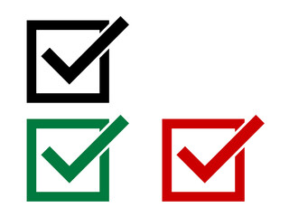 Check Marks Symbols Set Graphic Isolated Design